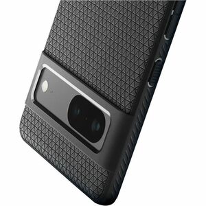 Spigen Liquid Air Case for Google Pixel 7 Smartphone - Geometric Design - Matte Black - 1 - Drop Resistant, Slip Resistant
