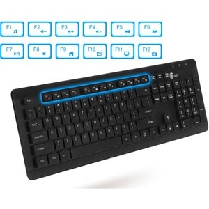 SIIG Industrial Grade Washable & Dustproof USB Multimedia Keyboard - Industrial Grade Washable & Dustproof USB Multimedia 