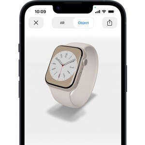 Apple Watch Series 8 GPS 41mm Starlight Aluminium Case with Starlight Sport Band - Regular