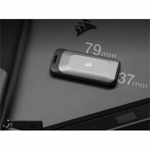 Corsair EX100U 2 TB Portable Solid State Drive - External - Black, Gray - Desktop PC, Gaming Console Device Supported - US