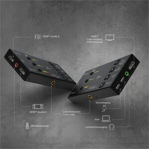 j5create JVA06-N Video Capturing Device - Black - Functions: Video Capturing - 1080p, 900p, 768p, 1024p, 576p, 480p, 576i,