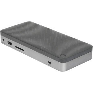 Targus DOCK221 Thunderbolt 3 扩展插口 用于 台式计算机, 笔记本电脑, 显示器, 光驱, 扬声器, 麦克风, 耳机, 硬盘, 打印机, 键盘, 鼠标 - 内存卡阅读器 - SD - 85 W - 黑, 灰 - 符合