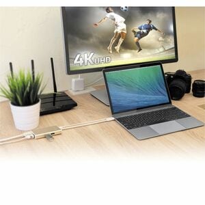 j5create JCA374-N USB Type C Docking Station for Tablet PC, Notebook - Charging Capability - Champagne Metallic - Portable