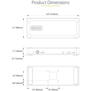 StarTech.com USB-C Docking Station, HDMI/DP/DP Alt Mode USB-C Dock, Triple/Dual 4K, 7x USB Hub, 60W PD, GbE, WWCB certifie