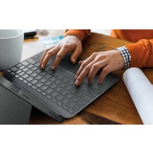 Logitech Combo Touch Keyboard/Cover Case Apple, Logitech iPad (10th Generation) Tablet - Oxford Gray - Scrape Resistant, B