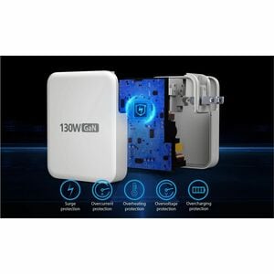 j5create 130 W AC Adapter - Universal Adapter - For USB Type C Device, USB Type A Device, Mobile Phone, Tablet PC, Noteboo