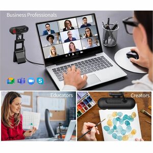 j5create JVU250 Webcam - 2 Megapixel - 30 fps - Black - USB 2.0 Type A - 1920 x 1080 Video - CMOS Sensor - Auto/Manual - 8