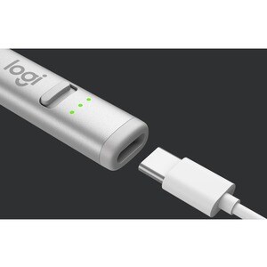 Stilo Logitech Crayon - Capacitivo Tipo di touchscreen supportato - Attivo - Punta dello stilo sostituibile - Alluminio, P