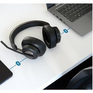 Kensington H3000 Kabellos Über das Ohr, Kopfbügel Stereo Headset - Schwarz - Google Assistant, Siri - Binaural - Geschloss