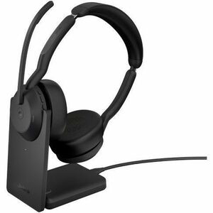 Jabra Evolve2 55 Wireless On-ear Stereo Headset - Binaural - Supra-aural - 3000 cm - Bluetooth - 20 Hz to 20 kHz - MEMS Te
