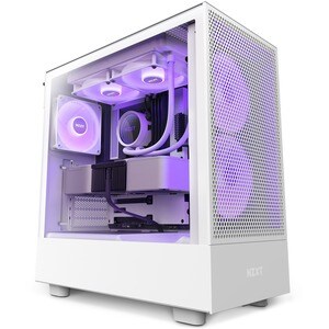 NZXT H5 Flow Computer Case - ATX Motherboard Supported - Mid-tower - Galvanized Cold Rolled Steel (SGCC), Tempered Glass -