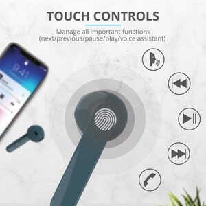 Trust Primo True Wireless Ohrhörer Stereo Ohrhörerset - Blau - Binaural - In-Ear - 20 Hz bis 20 kHz Frequenzgang - 1000 cm