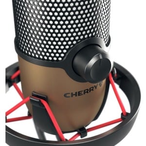 MicrophoneCHERRY UM 9.0 PRO RGB - Filaire - Noir, Cuivre - 2,50 m - Stéréo - 20 Hz à 20 kHz - Cardioïde, Bi Directionnel, 