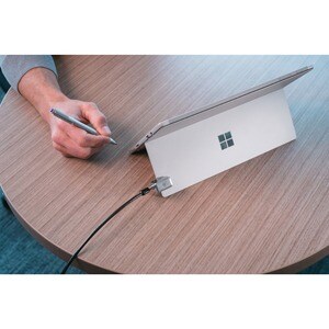 Kensington Keyed Cable Lock for Surface Pro and Surface Go - 1.80 m Cable - Keyed Lock - Black, Silver - Carbon Steel - Fo