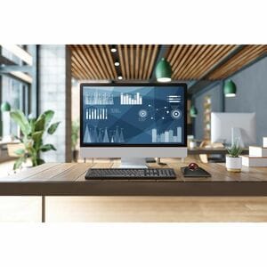 Kensington SlimBlade Pro Trackball - Optical - Cable/Wireless - Bluetooth - 2.40 GHz - Rechargeable - USB Type C - Trackba