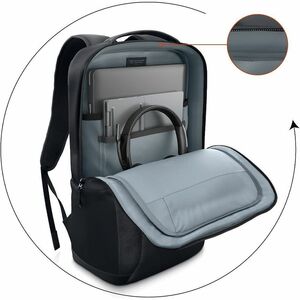 Dell EcoLoop Pro Tasche (Rucksack) für 39,6 cm (15,6 Zoll) Notebook, Dokument, Tablet, Zubehör, Zahnrad - Schwarz - Polyes