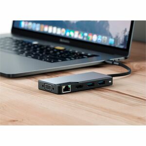 Alogic Fusion MAX USB Type C Docking Station for TV/Monitor/Projector/Notebook/Smartphone/Tablet/Desktop PC - 100 W - Spac