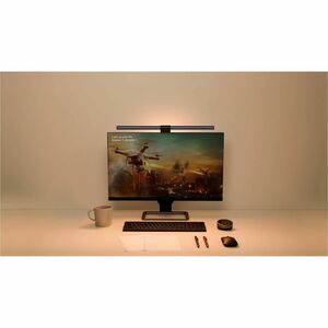 BenQ ScreenBar Halo Lichtleiste - Grau - An Monitor montierbar - LED Glühbirne - Aluminium für LCD-Monitor, Lesen - 100 mm