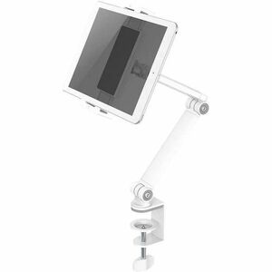 Neomounts DS15-545WH1 Clamp Mount for Tablet - White - Landscape/Portrait - Height Adjustable - 1 Display(s) Supported - 1