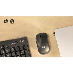 Logitech MK370 Robust Tastatur & Maus - QWERTZ - Deutsch - Tastatur, Kabellos, Bluetooth USB Typ-A, Plunger, Graphit - Mau