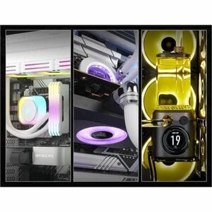 Corsair iCUE QX120 Cooling Fan - 3 x Fan(s) - 63.10 CFM Maximum Airflow - 2400 rpm - Magnetic Dome Bearing - RGB LED - Whi
