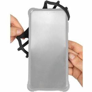 MOBILIS Tasche Walkie-Talkie - Schwarz - Silikon Körper - Sturzsicher, Rutschfest - Brustriemen, Schultergurt - 1