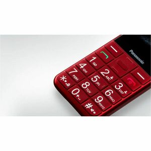 Panasonic Teléfono de fácil uso con pantalla de 2.4" brillante y de fácil lectura. Botones iluminados de gran tamaño. Func