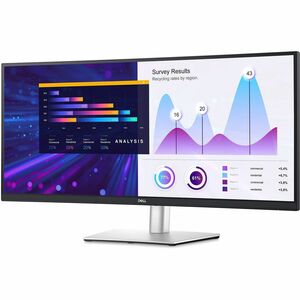 Dell P3424WE 34 Zoll Class UW-QHD Gekrümmter Bildschirm LED-Monitor - 21:9 Format - Schwarz, Silber - 86,6 cm (34,1 Zoll) 