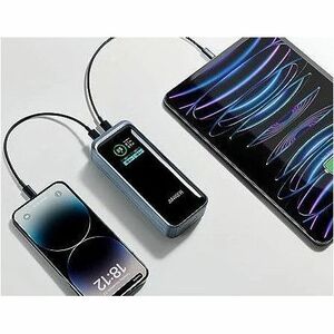 ANKER Prime 12,000mAh Power Bank - For iPhone, MacBook - 12000 mAh - 130 W - 2 x USB - Black