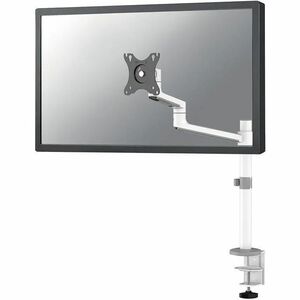 Neomounts Mounting Arm for Monitor - White - Height Adjustable - 1 Display(s) Supported - 43.2 cm to 68.6 cm (27") Screen 