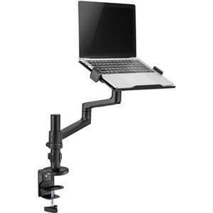 Neomounts Desk Mount for Notebook - Black - Height Adjustable - 1 Display(s) Supported - 29.5 cm to 43.9 cm (17.3") Screen