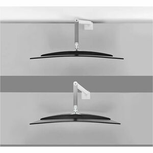 Neomounts Next Mounting Arm for Monitor, Curved Screen Display - White - Height Adjustable - 1 Display(s) Supported - 43.2