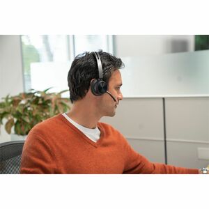 Poly Voyager Focus 2 Wired/Wireless On-ear, Over-the-head Stereo Headset - Black - Siri, Google Assistant - Binaural - Sup