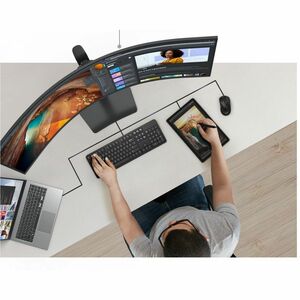 Samsung ViewFinity S49C950UAU 49 Zoll Klasse Dual Quad HD (DQHD) Gekrümmter Bildschirm LED-Monitor - 32:9 Format - 124,5 c