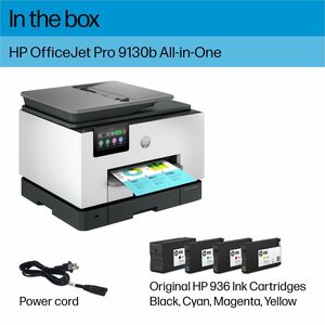HP Officejet Pro 9130b Wired & Wireless Inkjet Multifunction Printer - Color - Cement - Copier/Fax/Printer/Scanner - 4800 