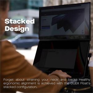 Duex Float Mobile Pixels 15.6" Stacked Portable Screens, Full HD IPS 1080P Touchscreen Monitor with Built-in Kickstand, US