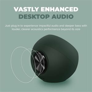 Creative Pebble Pro 2.0 Portable Bluetooth Speaker System - 10 W RMS - Alpine Green - Desktop