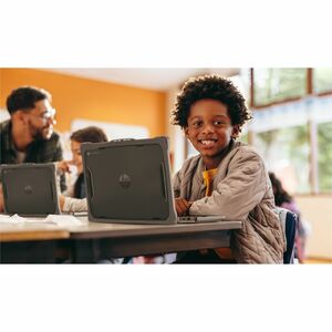Extreme Shell-F2 Slide Case for HP G9/G8 Clamshell 11.6" (Grey/Clear) - For HP Chromebook - Clear, Gray - Shock Absorbing,