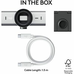 Logitech MX Brio Ultra HD 4K Collaboration and Streaming Webcam, 1080p at 60 FPS, Dual Noise Reducing Mics, Show Mode, USB