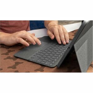 Logitech Combo Touch Keyboard/Cover Case Apple, Logitech iPad (10th Generation) iPad - Oxford Gray - Scrape Resistant, Bum