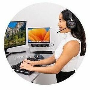 Kensington Pro Fit TB550 Mouse - Bluetooth - Optical - 7 Programmable Button(s) - 1 Each - Wireless - 2.40 GHz - Rechargea