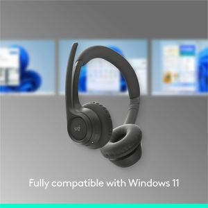 Logitech Zone 300 Wireless Bluetooth Headset With Noise-Canceling Microphone, Rose - Stereo - Wireless - Bluetooth - 98.4 