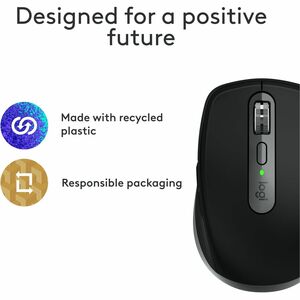 Logitech MX Anywhere 3S for Mac, Compact Wireless Bluetooth Mouse, 8K DPI Any-Surface Tracking, Quiet Clicks, USB C, Space