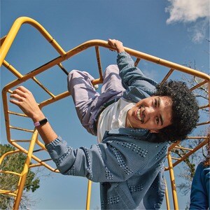 Fitbit Inspire 3 FB424 Smart Band - Black, Lilac Bliss Body Color - Heart Rate Monitor, Pulse Oximeter Sensor, Temperature