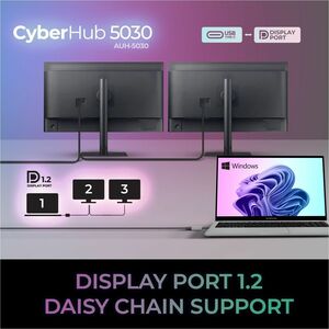 Adesso USB-C to Display Port Adapter - 1 x USB Type C - Male - 1 x DisplayPort 1.2 Digital Audio/Video - Female - 3840 x 2