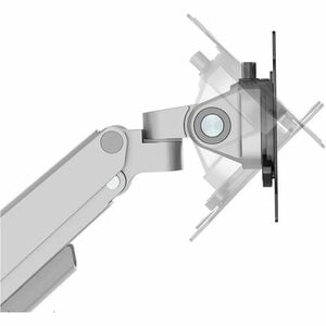 Neomounts NEXT Slim Mounting Arm for Display Screen, Flat Panel Display, Curved Screen Display, Monitor - Silver - Height 