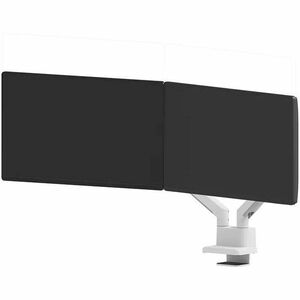 Neomounts NEXT Slim Mounting Arm for Monitor - White - Landscape/Portrait - Height Adjustable - 2 Display(s) Supported - 4