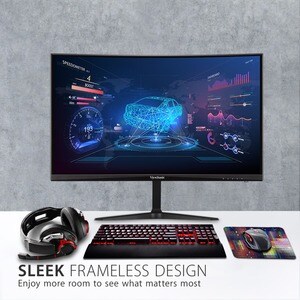 Monitor LED ViewSonic OMNI VX2418C 24.0" (61.0cm) Class Full HD Pantalla curva - 16:9 - 23.6" (59.9cm) Viewable - Alineaci