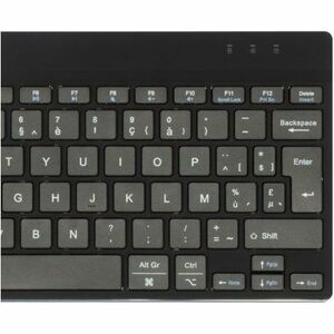 R-Go Compact Break Keyboard - Wireless Connectivity - USB Type C Interface - Belgian - AZERTY Layout - Black - Scissors Ke