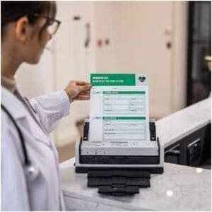 Brother ADS1350W Large Format Sheetfed Scanner - 600 x 600 dpi Optical - 30 ppm (Mono) - 30 ppm (Color) - Color, Monochrom